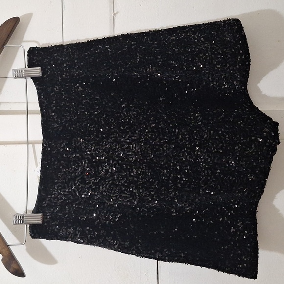 Zara Pants - NWT ZARA BLACK SEQUIN HIGH WAISTED SHORTS